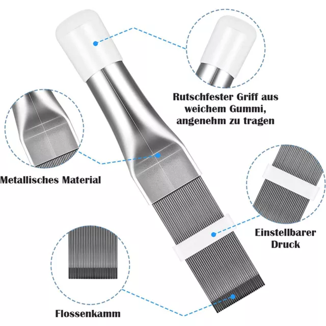 4 Stück Universal Lamellenkamm Kühler Klimaanlagen Kondensator Reinigungsbürste 3