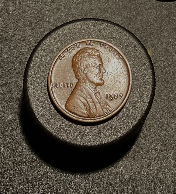 1927 Lincoln Wheat Cent US Bronze Penny Full Stalk Circulated Coin