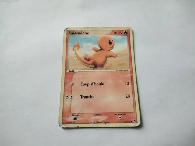 Carte Pokemon Française salameche 58/112 ex feu rouge et vert feuille