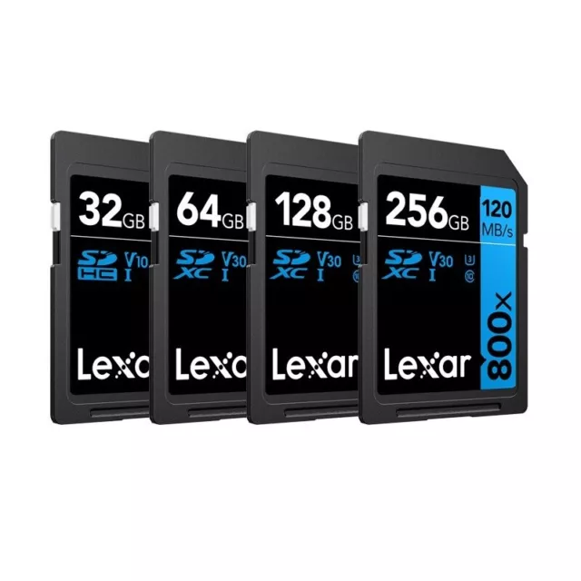 Lexar High-Performance 800x 32Go 64Go 128Go 256Go SDXC SD Carte UHS-I C10 U3 V30