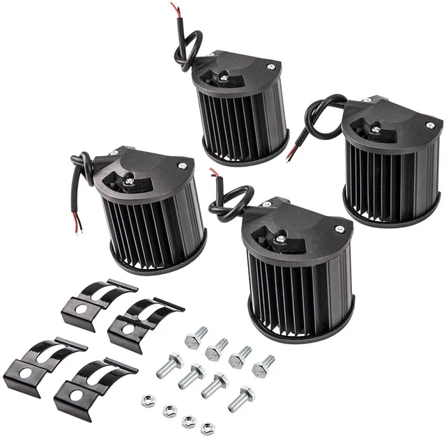 6000k Lamp 4x 4"inch 12v 1200w Led Work Light Bar For Polaris Rzr Xp1k Rzr 1000