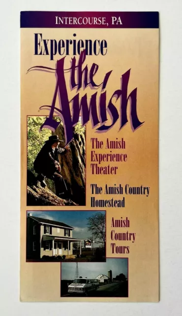 1990s Amish Experience Theater Vintage Travel Brochure Intercourse Pennsylvania