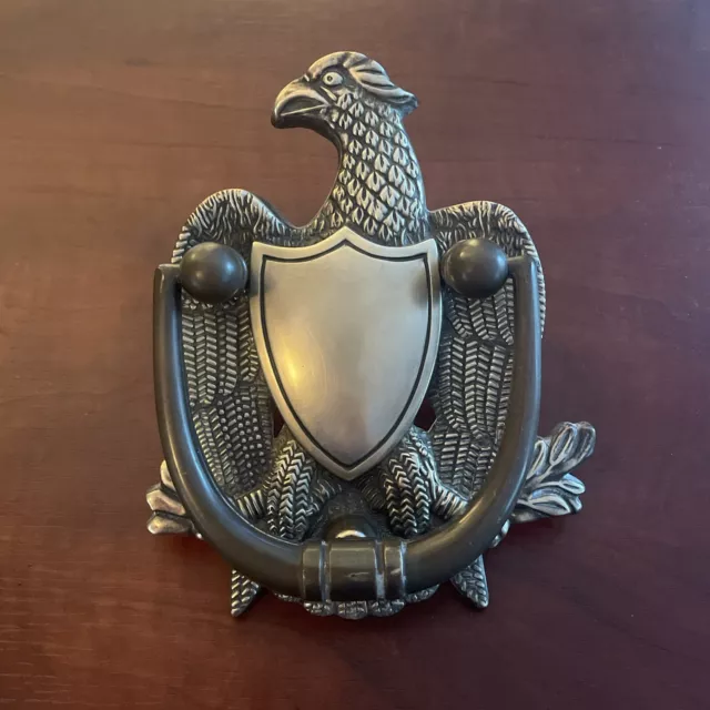 Vintage Brass Eagle / Shield Arrows Door Knocker