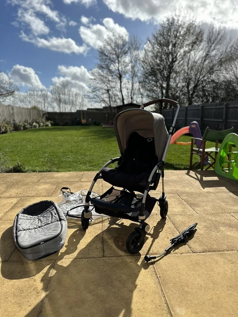 Bugaboo Bee 5 Pushchair / Pram / Stroller - Grey/Black Frame + lots of extras