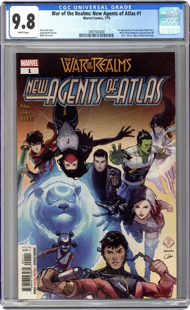 War of the Realms New Agents of Atlas 1A Tan CGC 9.8 2019 3987502008