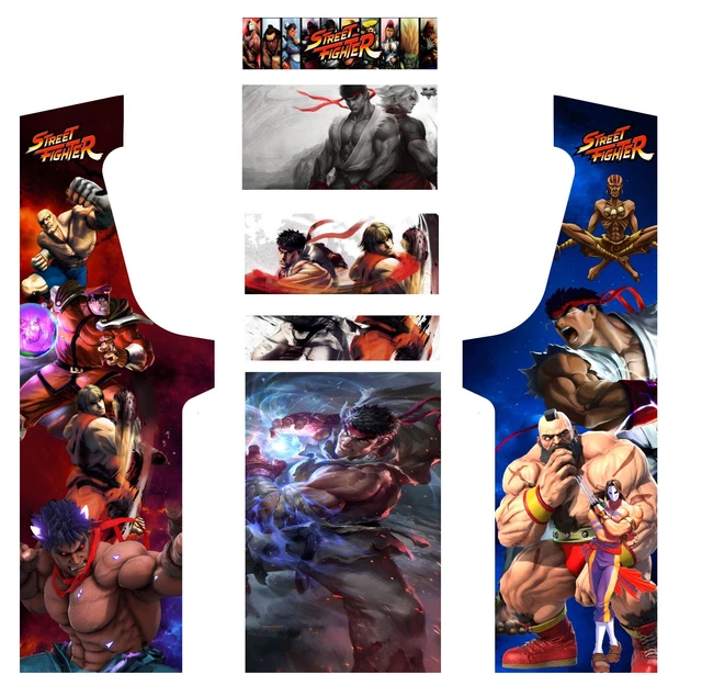 Stickers STREET FIGHTER pour Borne d'Arcade MAME ou EURO + T