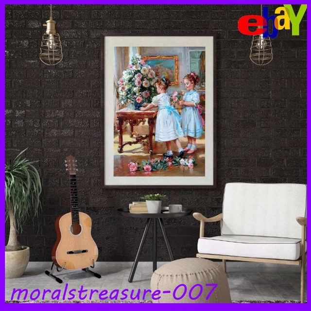 Two Sisters Oil Paint By Numbers Kit DIY Acrylic Painting Frameless Gift (B2205)