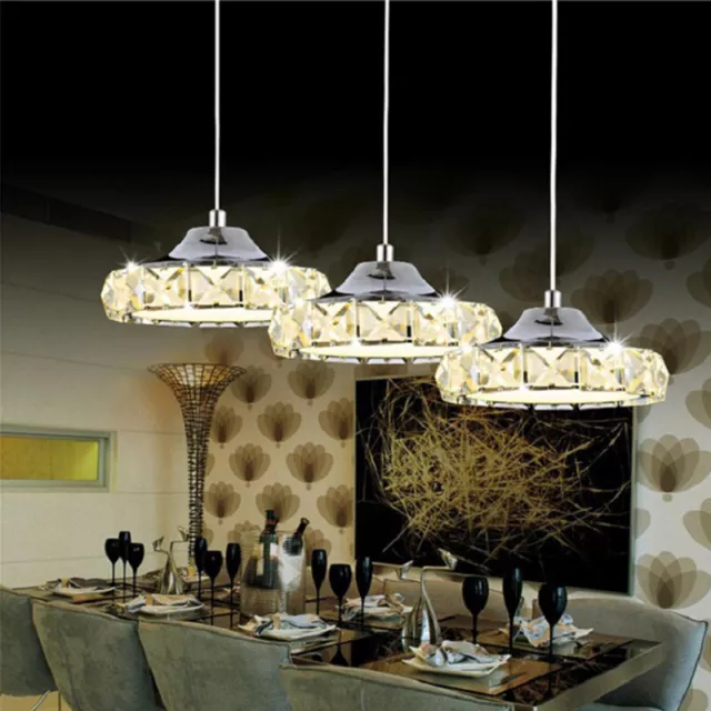 Crystal Pendant Light Kitchen Lamp Office Ceiling Lights Dining Room Lighting