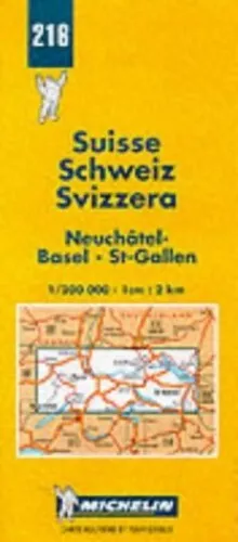 Neuchatel-Basel-St.Gallen: No.216 (... by Michelin Travel Publ Sheet map, folded