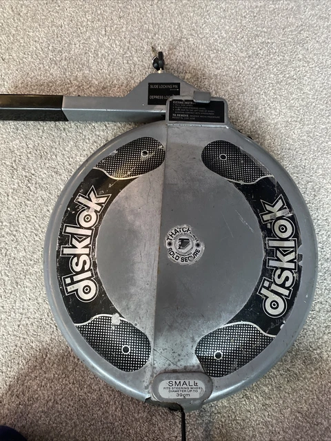 Disklok blocco volante, piccolo (fino a 39 cm), argento più 2 x chiavi