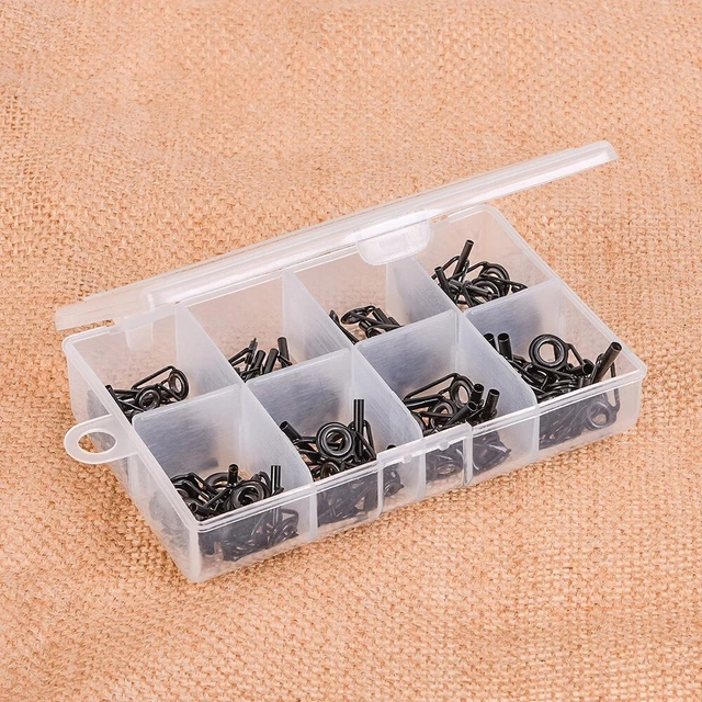 80pz Kit Sostituzione Canne da Pesca Guida Ceramica Set Rinda Varie Dimensioni