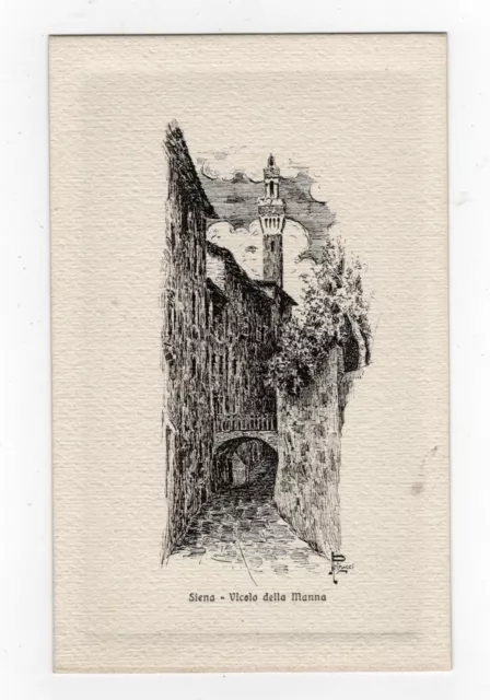 Siena Vicolo Della  Manna   Cartolina Nr 8   Ill.  Petrucci  Ediz.giuntini Nv
