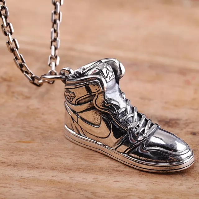 Air Jordan Nike Sneaker Pendant MOISSANITE Real 925 Silver Iced