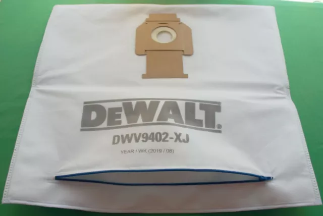 Dewalt DWV9402 XJ REUSABLE With Zip dust extractor Filter Bag for QWV902L DWV90M