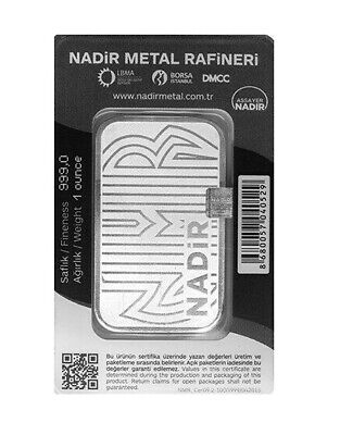 1 oz 999.0 Silver Bars - Nadir Metal Rafineri 3