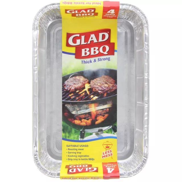 Glad BBQ Trays 4Pk BBQ4/8