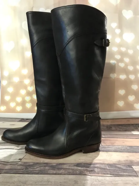 Frye Women's Dorado Riding Dark Brown Leather Boots 77561 Size 6