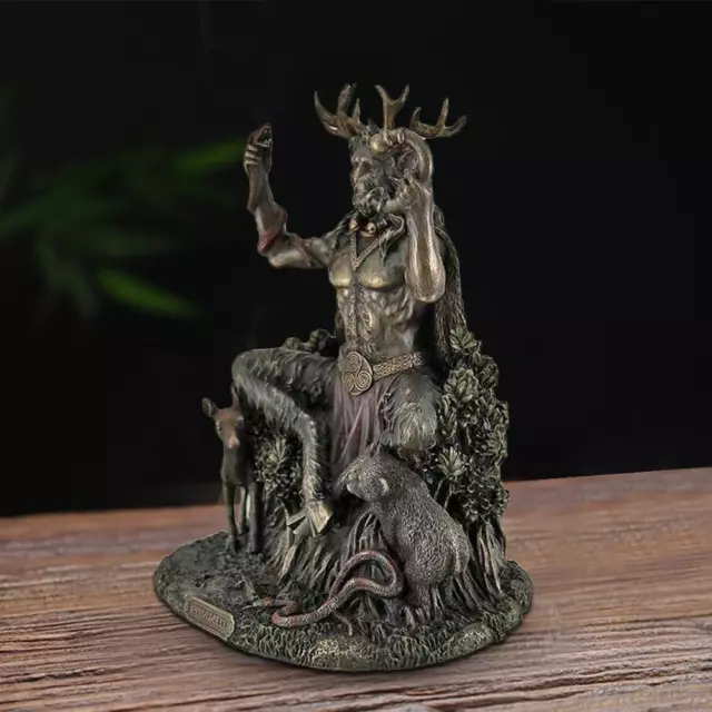 Cernunnos Horned Animal God Sculpture Resin Landscape The Underworld Figurine