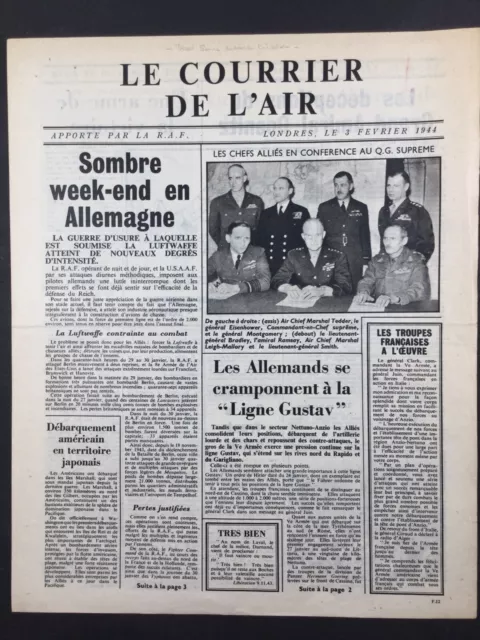 Le Courrier de l’air 1944 Royal Air Force Londres Eisenhower Ramsay Doenitz