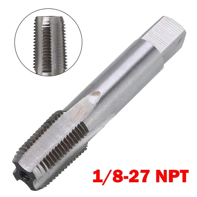 Tap fileté en acier haute vitesse standard 1/8 27 NPT facile à utiliser et à