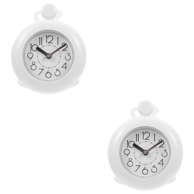 2 pcs mural salle salle de bain suspendue horloge suspendue décor d'horloge