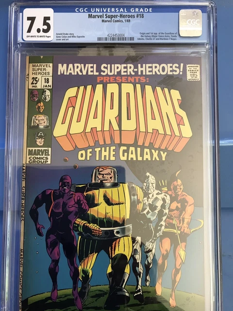MARVEL SUPER-HEROES 18 MARVEL 1969 1st app of Guardians of the Galaxy CGC 7.5