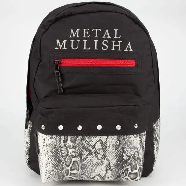 Sac à dos en coton métal Mulisha noir/rose/rouge/blanc en 4 styles - neuf avec étiquettes 3