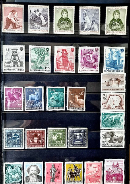 Briefmarken Österreich postfrisch, Sammlung 1960-er Jahrgänge