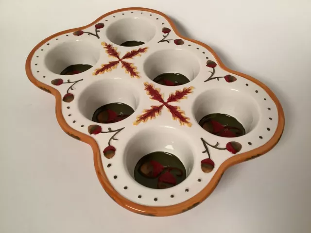 Temp-tations Presentable Oven Ware Muffin Pan Cup Cakes Fall Harvest Acorns New