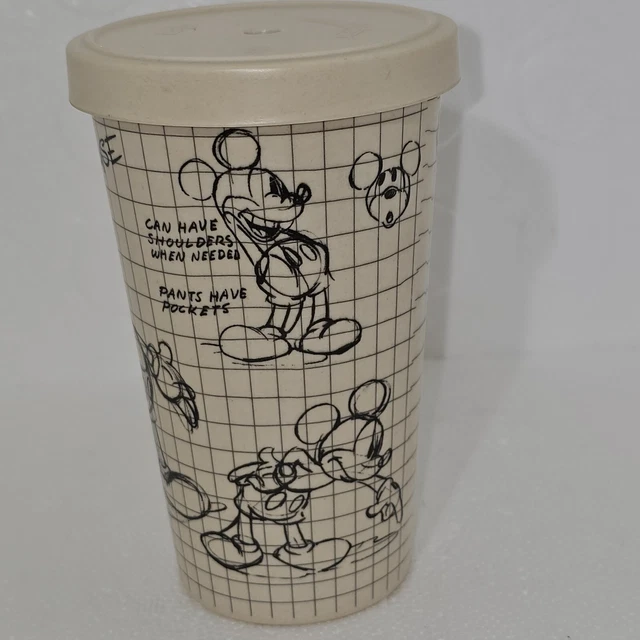 DISNEY MICKEY MOUSE Drawing Sketch Book Souvenir Cup Disneyland
