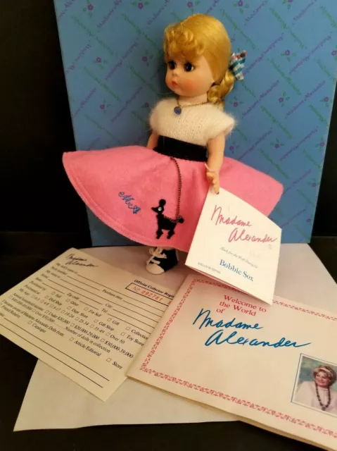 MADAME ALEXANDER Bobbie Sox Doll Exclusive Walt Disney Co Tag + Box