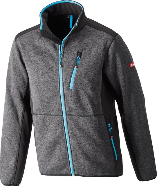 FORTIS Strickjacke Softshell Gr.3XL d-grau-türkis