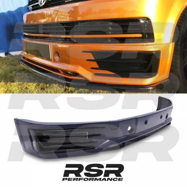 Front Abs Sportline Style Bumper Lower Lip Splitter For Vw Volkswagen T6 2016+