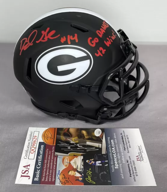 David Greene SIGNED Georgia Bulldogs Eclipse Mini Helmet w/ JSA COA & PROOF