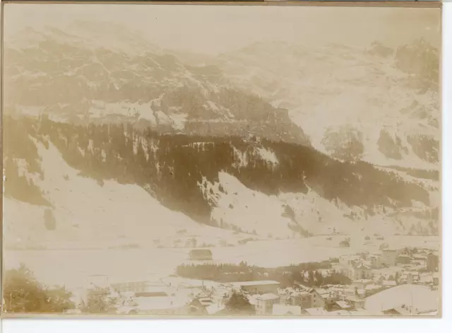 Suisse, Engelberg  Vintage citrate print. Vintage Switzerland. Tirage citrat