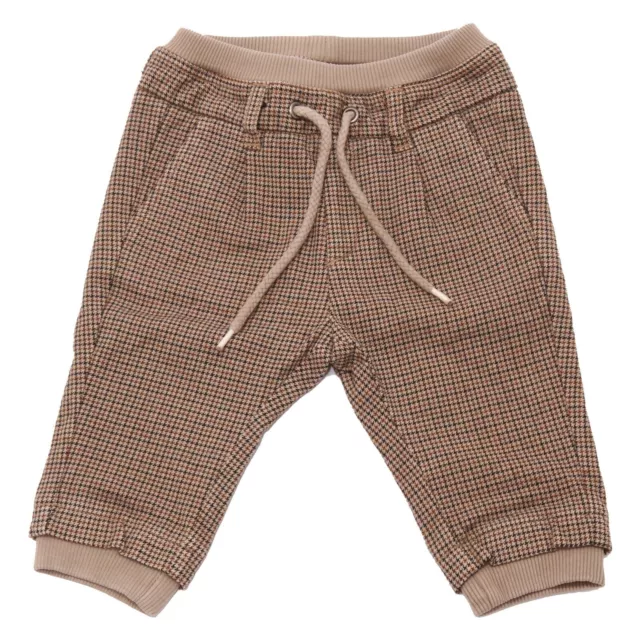 1491AD pantalone bimbo BOY HITCH-HIKER chino pied de poule brown trouser kids