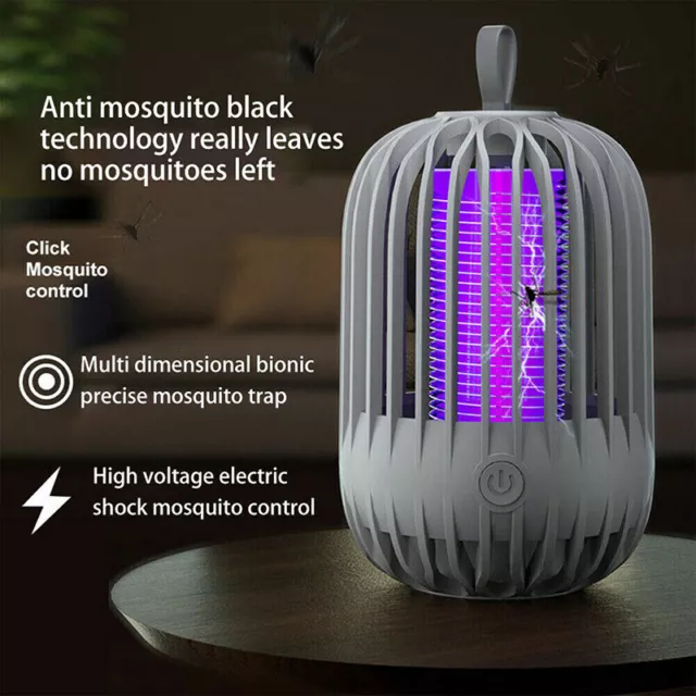 Moskito Killer UV Insektenvernichter Elektrisch LED Lampe Mückenfalle Licht AKKU 10