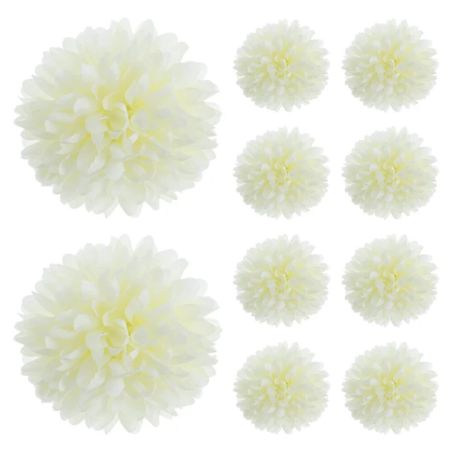 200 mini fiori artigianali,Teste di fiori di margherita in tessuto Fiori finti, con fiori di margherita morbidi misti di 10 colori, ideali per il libro mastro a mano fai-da-te per le decorazioni