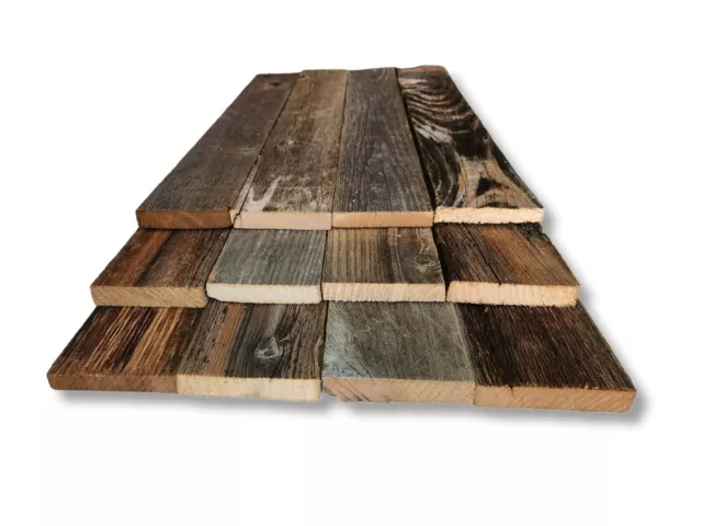 Authentic Reclaimed Wood Planks - Barnwood Boards for Accent Walls - 12 pack 2