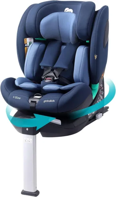 Luxury Baby Car Seat 1 Click 360 Degree Rotational Isofix And Leg Support,Blue