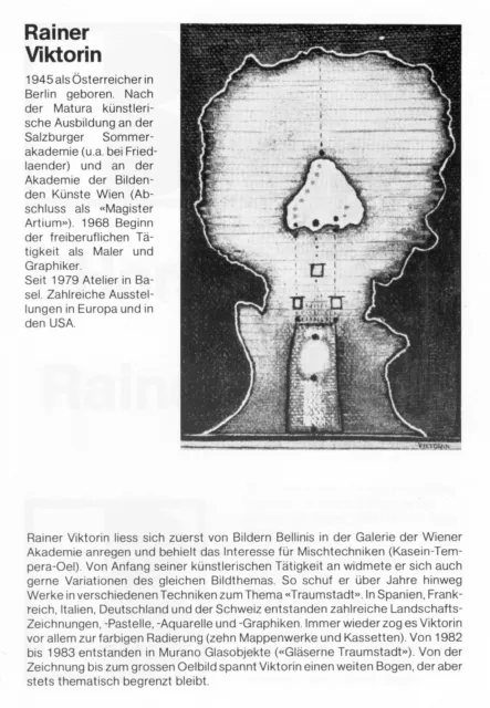 Rainer Viktorin Kaltnadel-Radierung handkoloriert signiert Originalgrafik 13/95 3