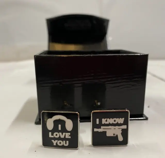 Star Wars I Love You I Know Icon Cufflinks, Officially Licensed