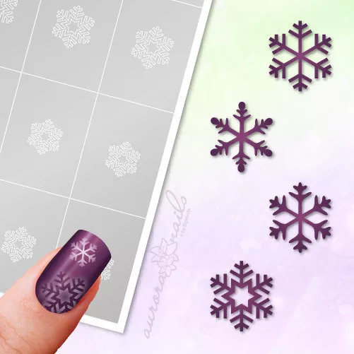 Airbrush Nailart klebe Schablonen WS9 Winter Weihnacht Schneestern Schneeflocke