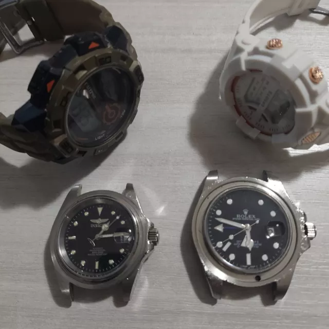 Lotto Orologi Automatici E Quarzo (Invicta, Rolex, 2 Stile G Shock)