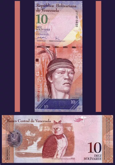 Venezuela 10 Bolivares 2007 Au, Set 5 Stck. P-90 2