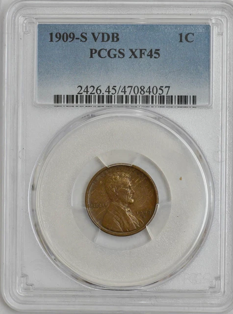 1909-S VDB Lincoln Cent 1c XF45 PCGS 946627-2