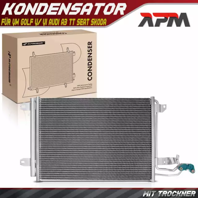 Condensateur Climatisation pour VW Golf V/VI 1K Caddy 2C Audi A3 8P Siège de Tt