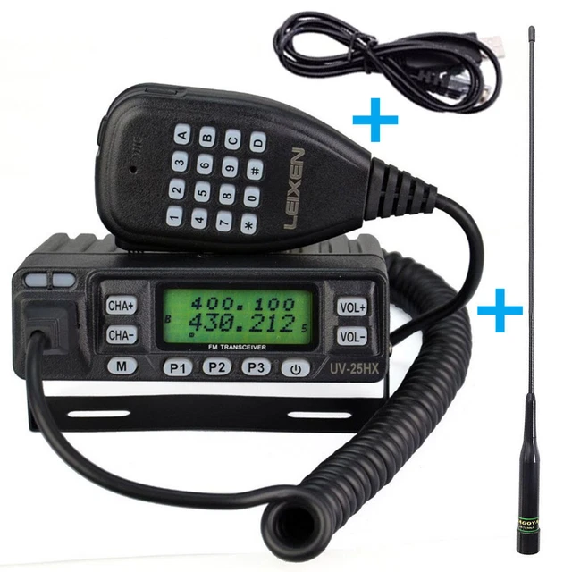NEW LEIXEN UV-25HX 25W Mini Car Walkie Talkie Dual Band VHF/UHF Car Mobile Radio