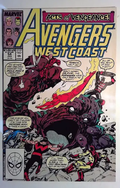 Avengers West Coast #54 Marvel Comics (1990) VF/NM 1st Print Comic Book