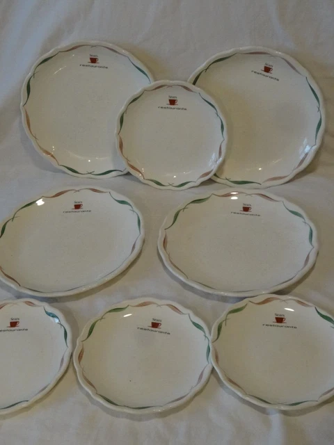 Vtg Syracuse China Restaurant Ware Plates Sears Coffee House 4 Dinner 4 Lunch